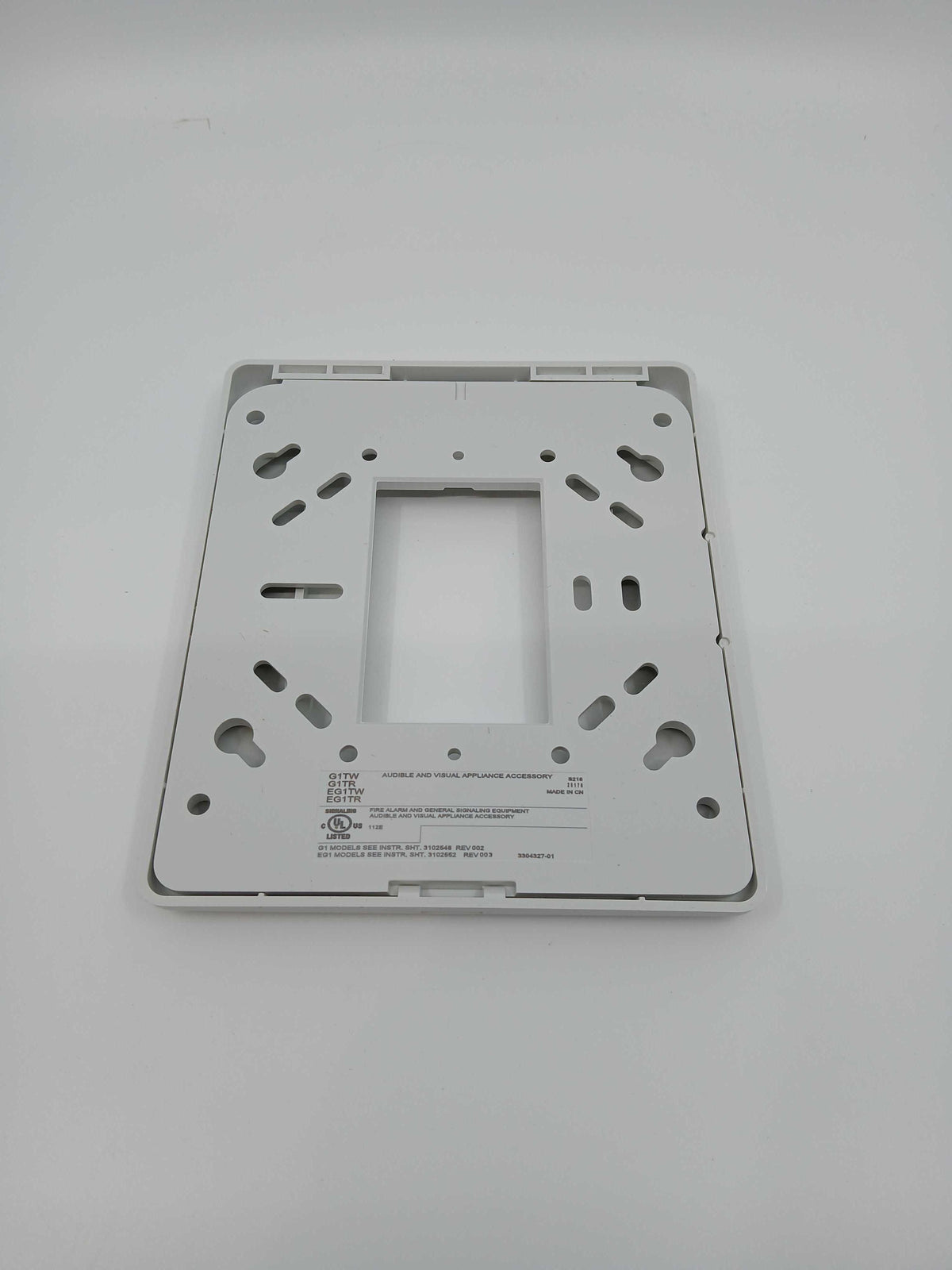 Edwards G1TW Compact Wall Trim Plate White - JEM Systems UK