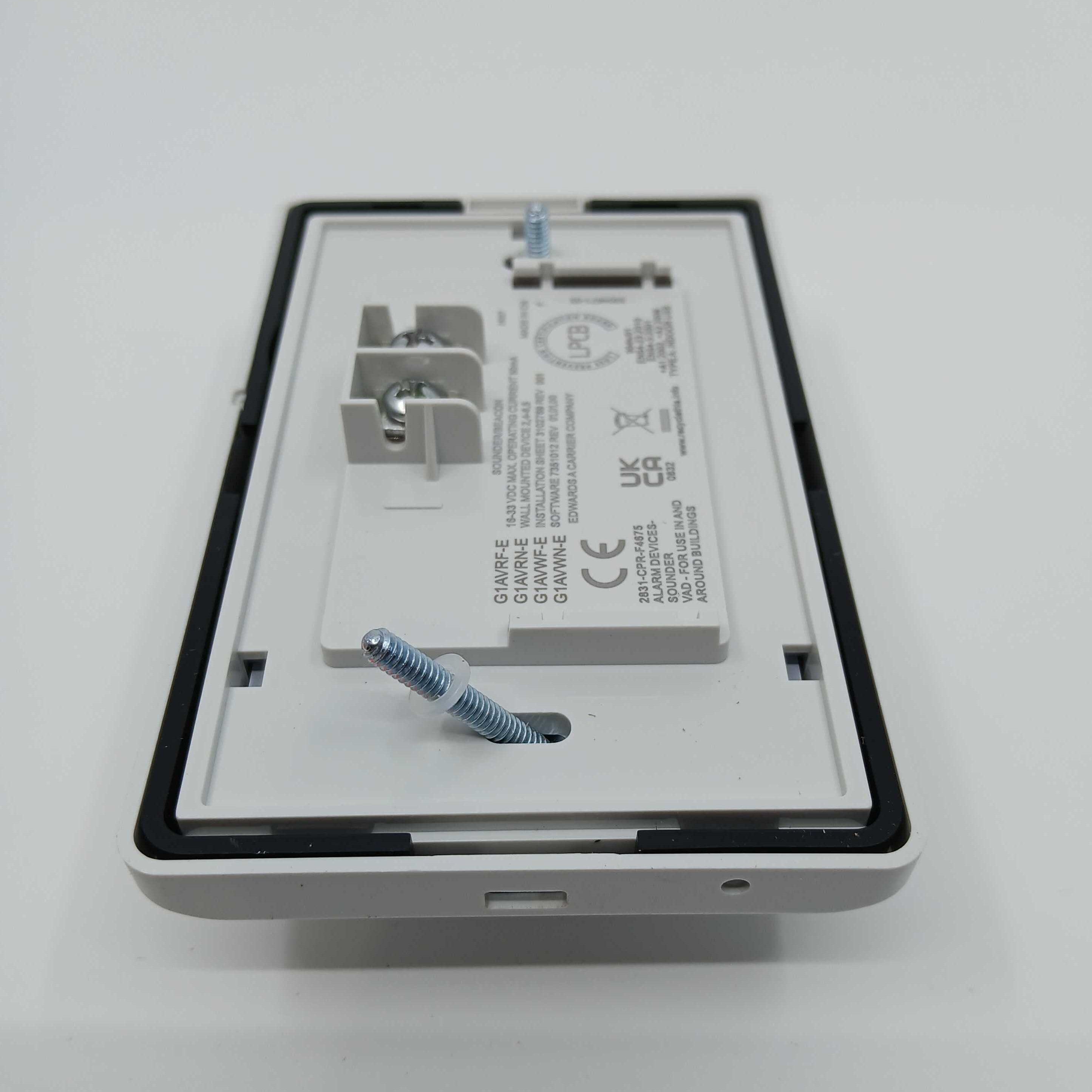 Edwards G1AVWF-E Compact Wall Sounder Beacon White Fire EN54 - JEM Systems UK