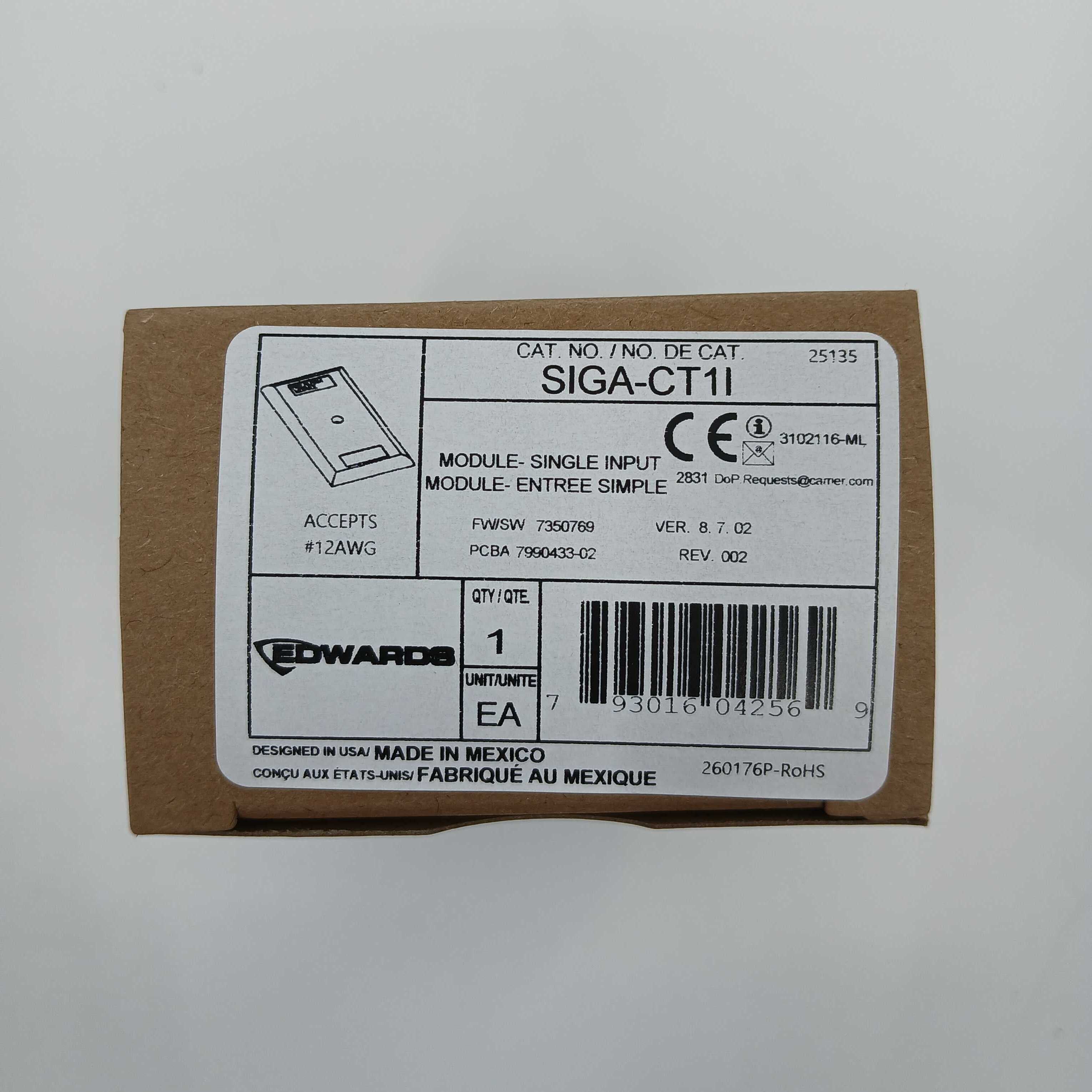Edwards SIGA-CT1I Single Input Module EN54