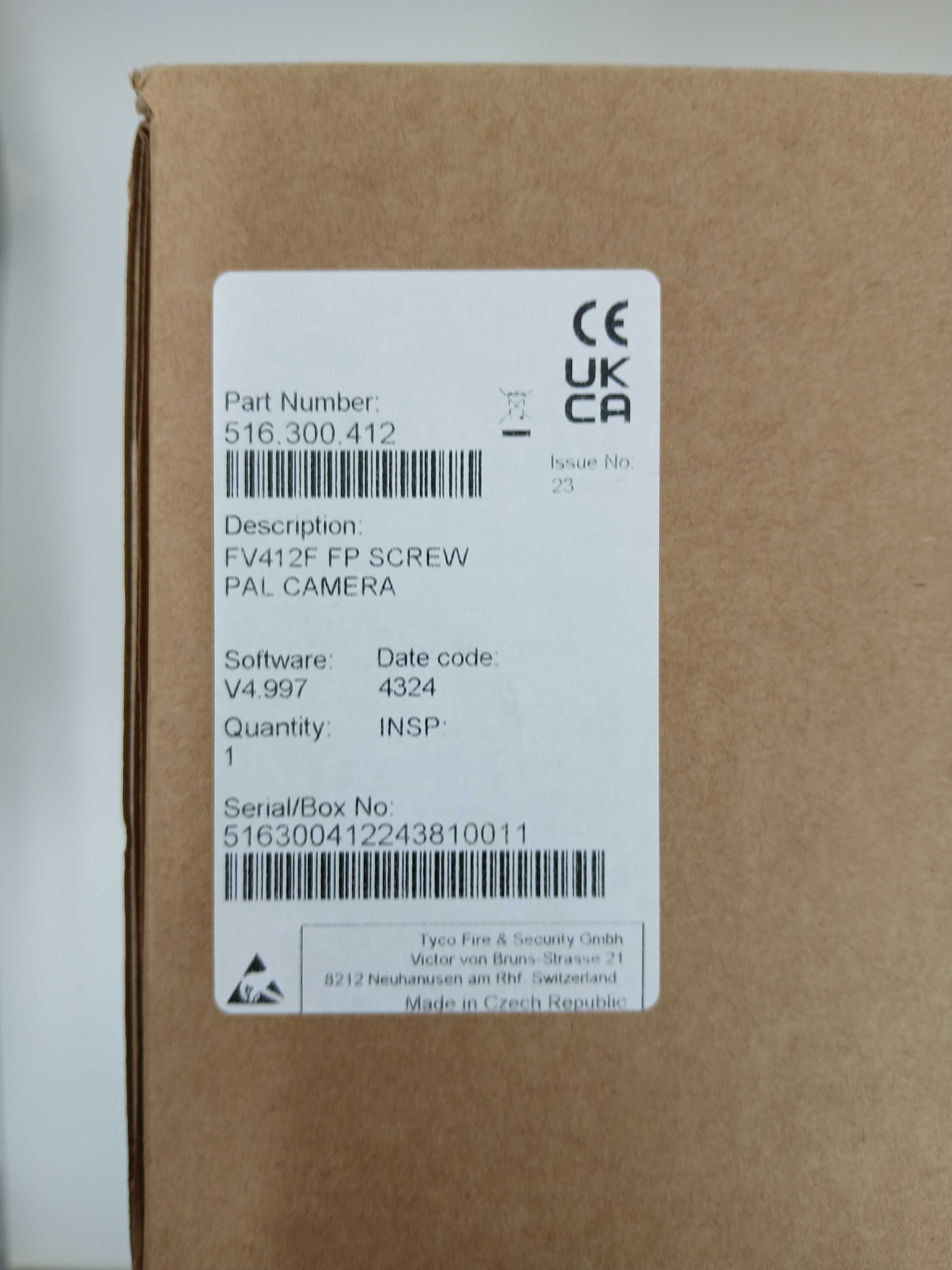 FireClass 516.300.412 FV412F Triple IR Flame Detector with Pal Camera