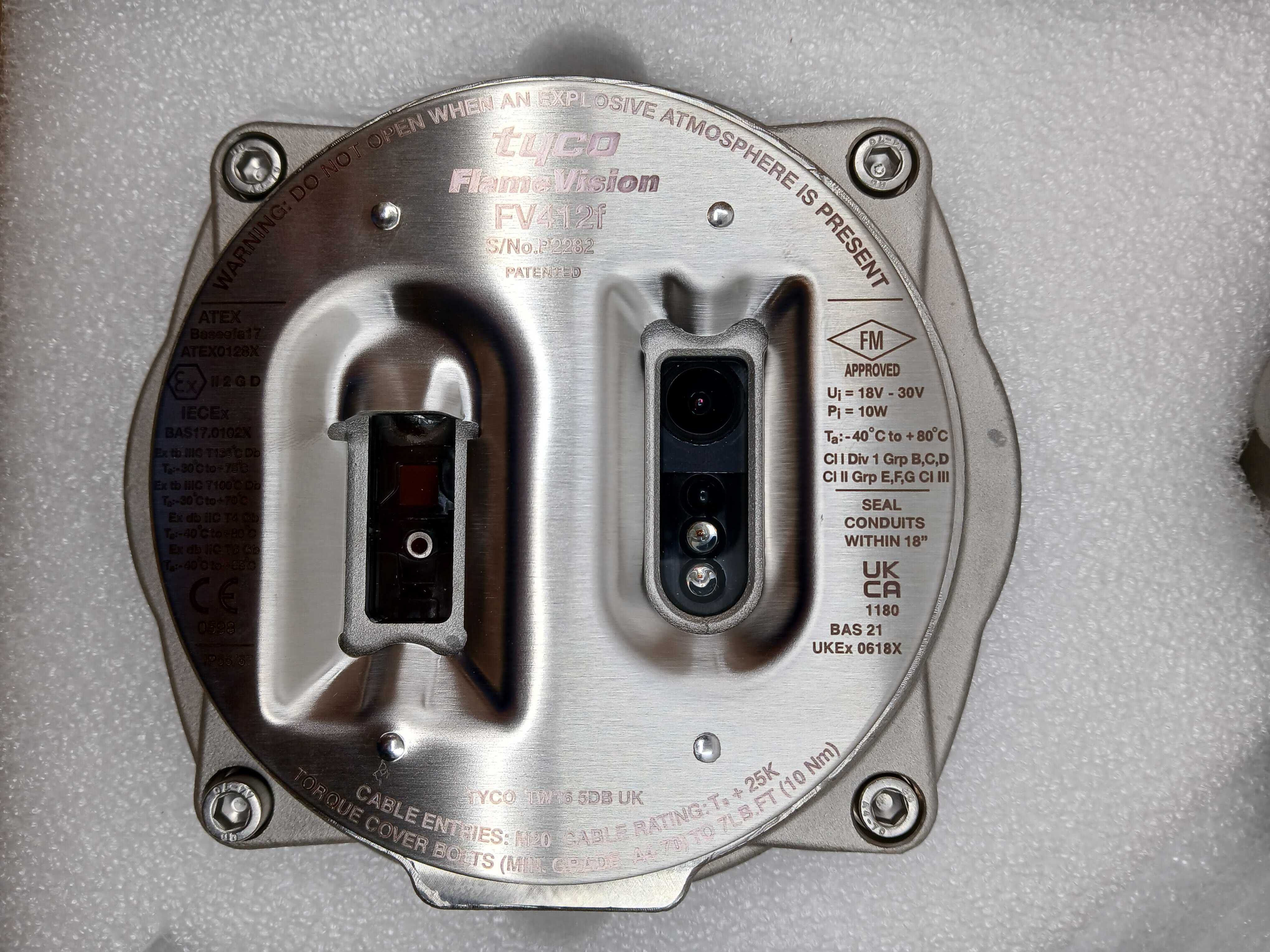 FireClass 516.300.412 FV412F Triple IR Flame Detector with Pal Camera