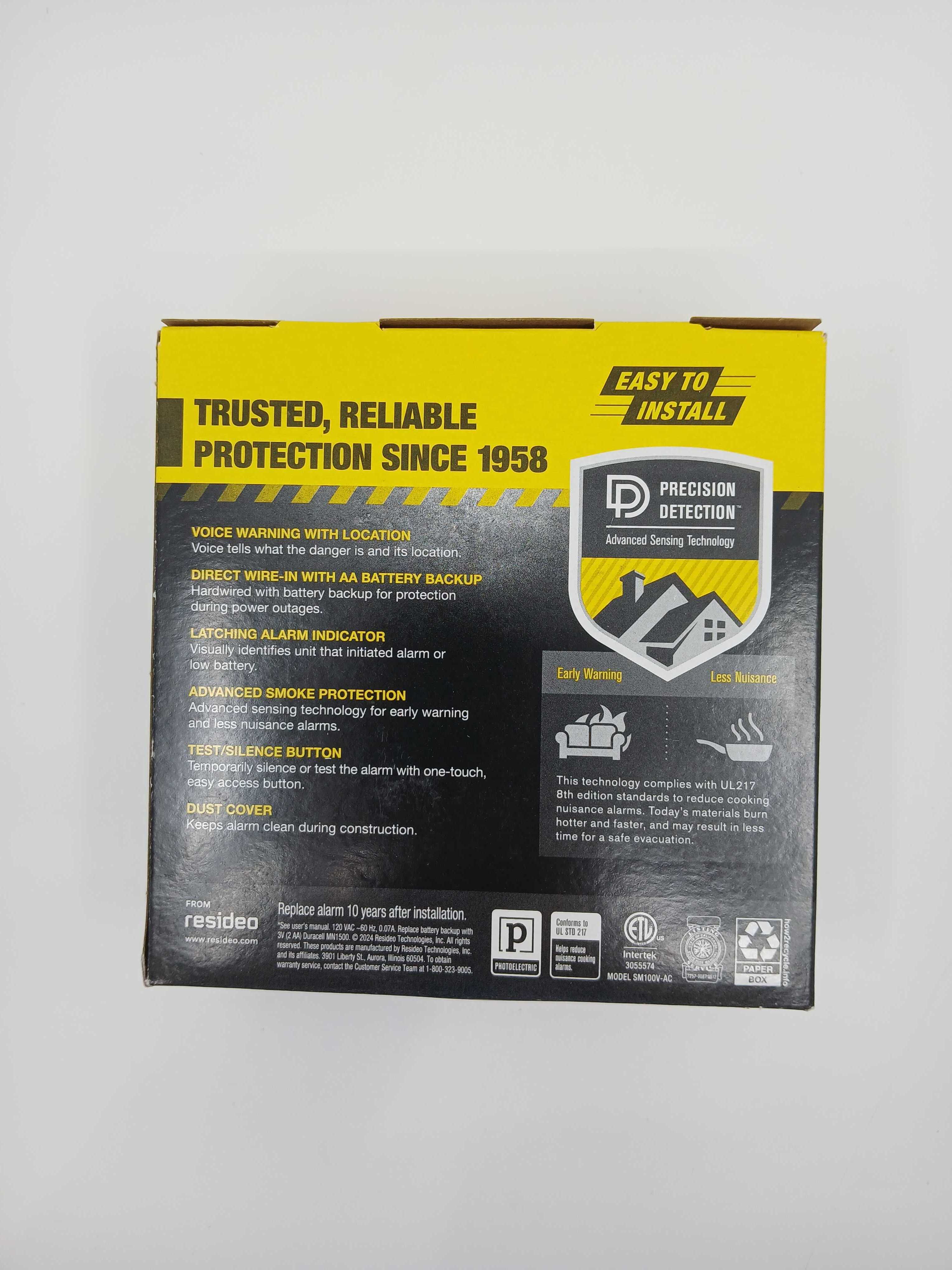 BRK SM100V-AC Hardwired Smoke Alarm Voice Battery Backup Photoelectric - JEM Systems UK