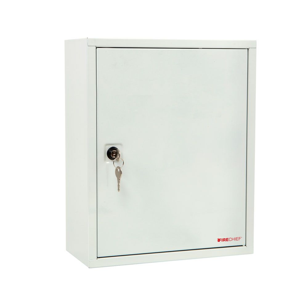 Firechief Metal Document Cabinet, Key Lock, White (FMDCK-WHITE)