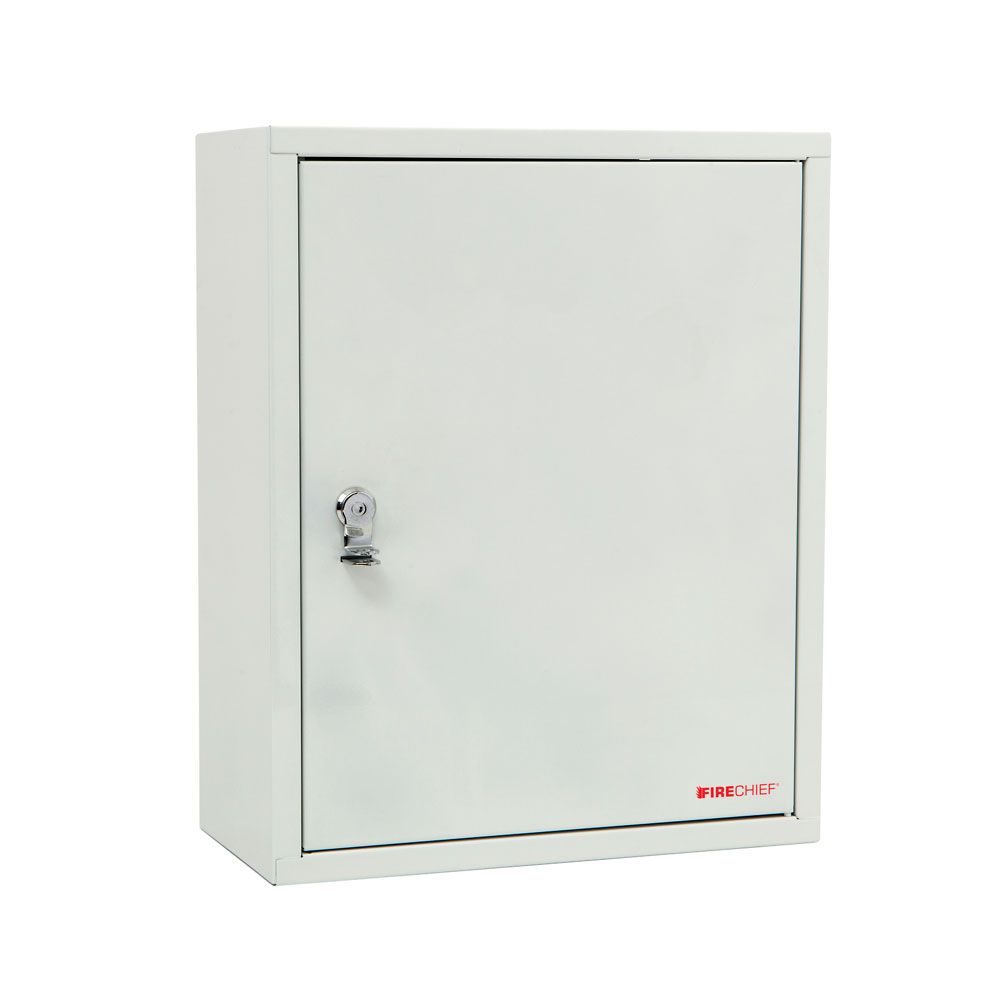 Firechief Metal Document Cabinet, Seal Latch, White (FMDC-WHITE)