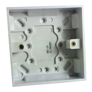 C-TEC 25mm Surface Mount UK Single Gang Back Box (NCP-9)