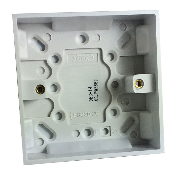 C-TEC 32mm Surface Mount UK Single Gang Back Box (NCP-19) - JEM Systems UK