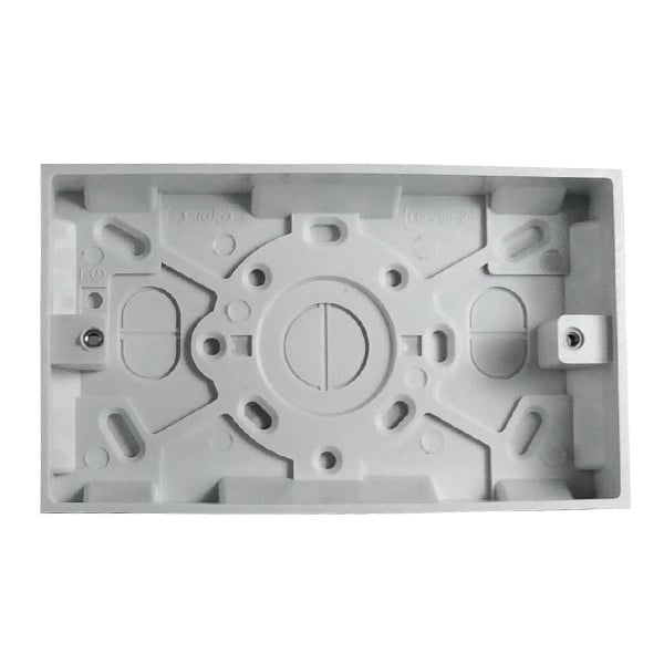 C-TEC 44mm Surface Mount UK Double Gang Back Box (NCP-22) - JEM Systems UK