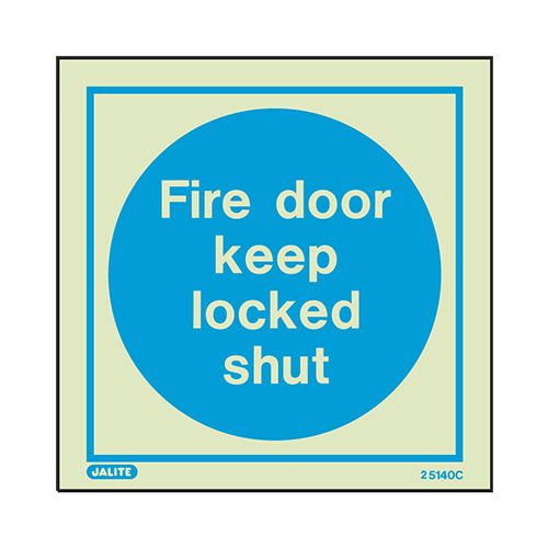 Firechief Fire Door Keep Locked Shut Sign (5140C/R)