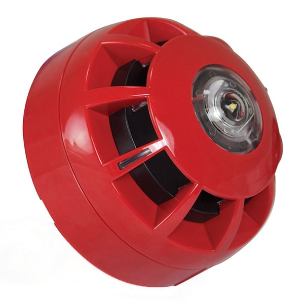 C-TEC Compact Wall VAD c/w 91dB Sounder - Red (XP95/Discovery Compatible) (BF451A/CX/SR) - JEM Systems UK