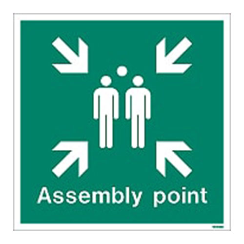 Firechief Sign ASSEMBLY POINT White (WX4128Q) - JEM Systems UK