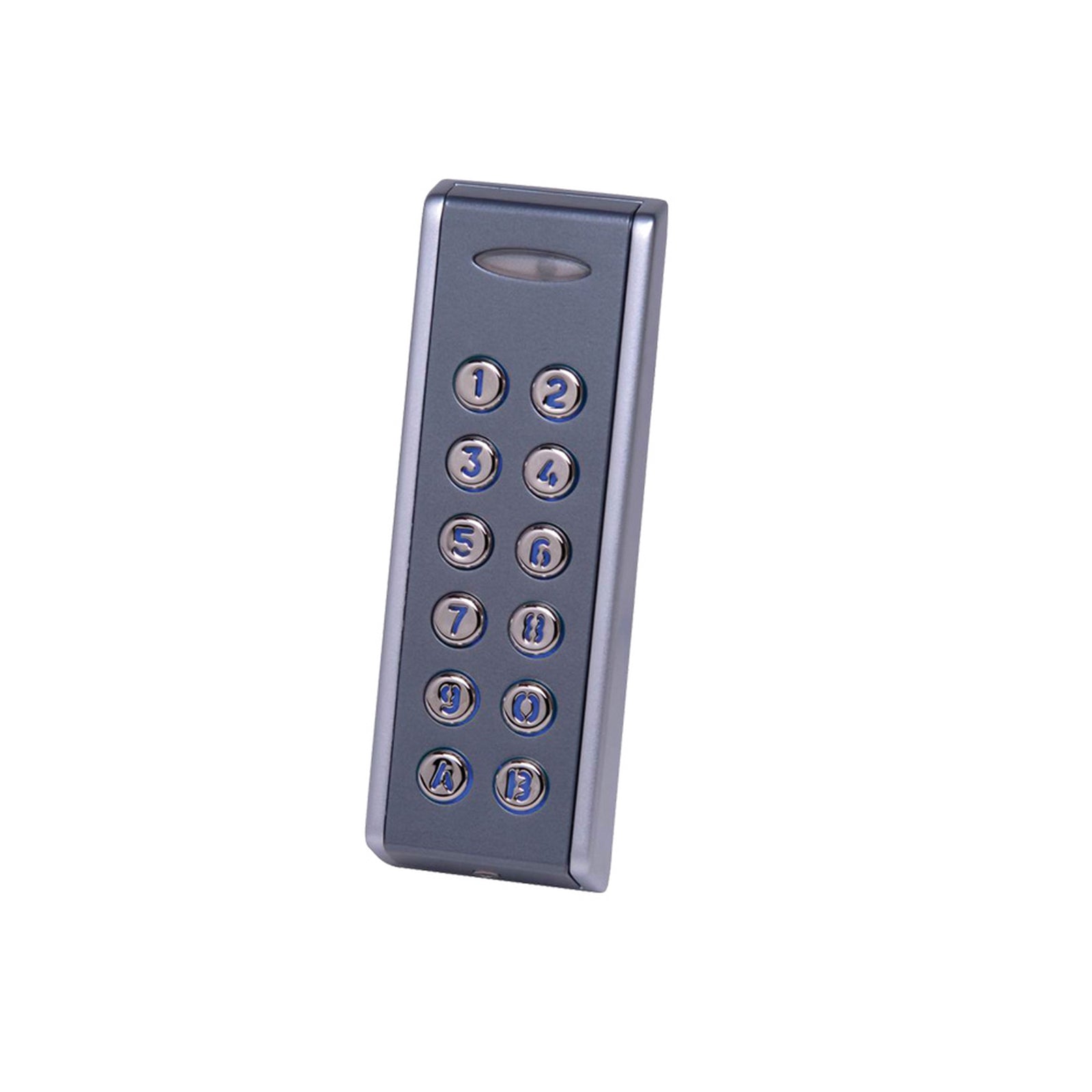 Videx Slimline (50mm) 99 Code Surface Metal Back Lit Keypad Grey 12-24V AC/DC (IP67 Rated)