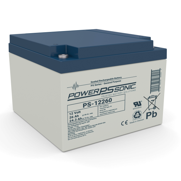 FireClass PS-12260 12 Volt 26 Ampere Battery - JEM Systems UK