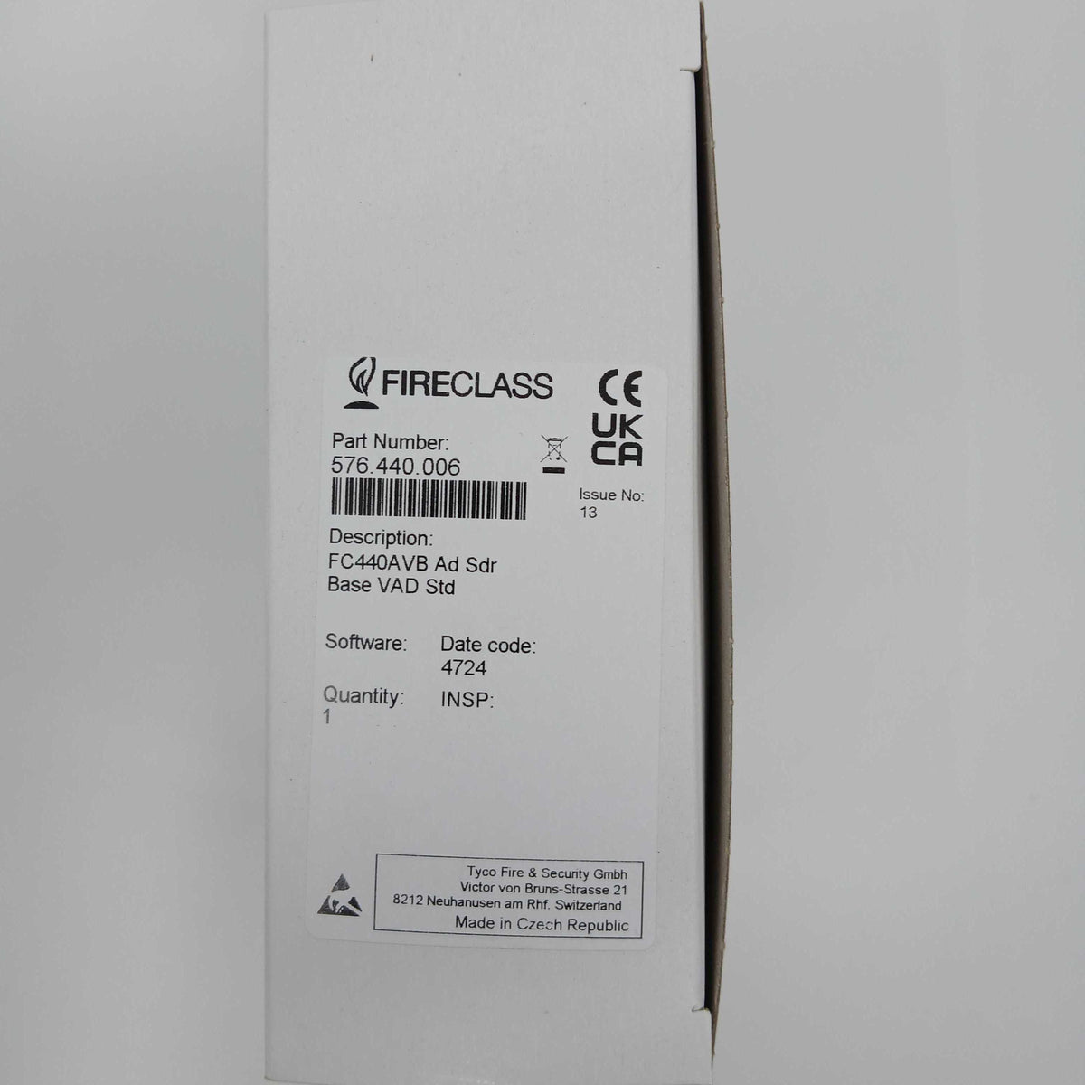 FireClass 576.440.006 FC440AVB Addressable Sounder VAD Standard Power - JEM Systems UK