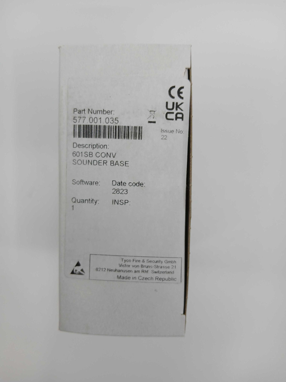 FireClass 577.001.035 601SB Conventional Sounder Base - JEM Systems UK