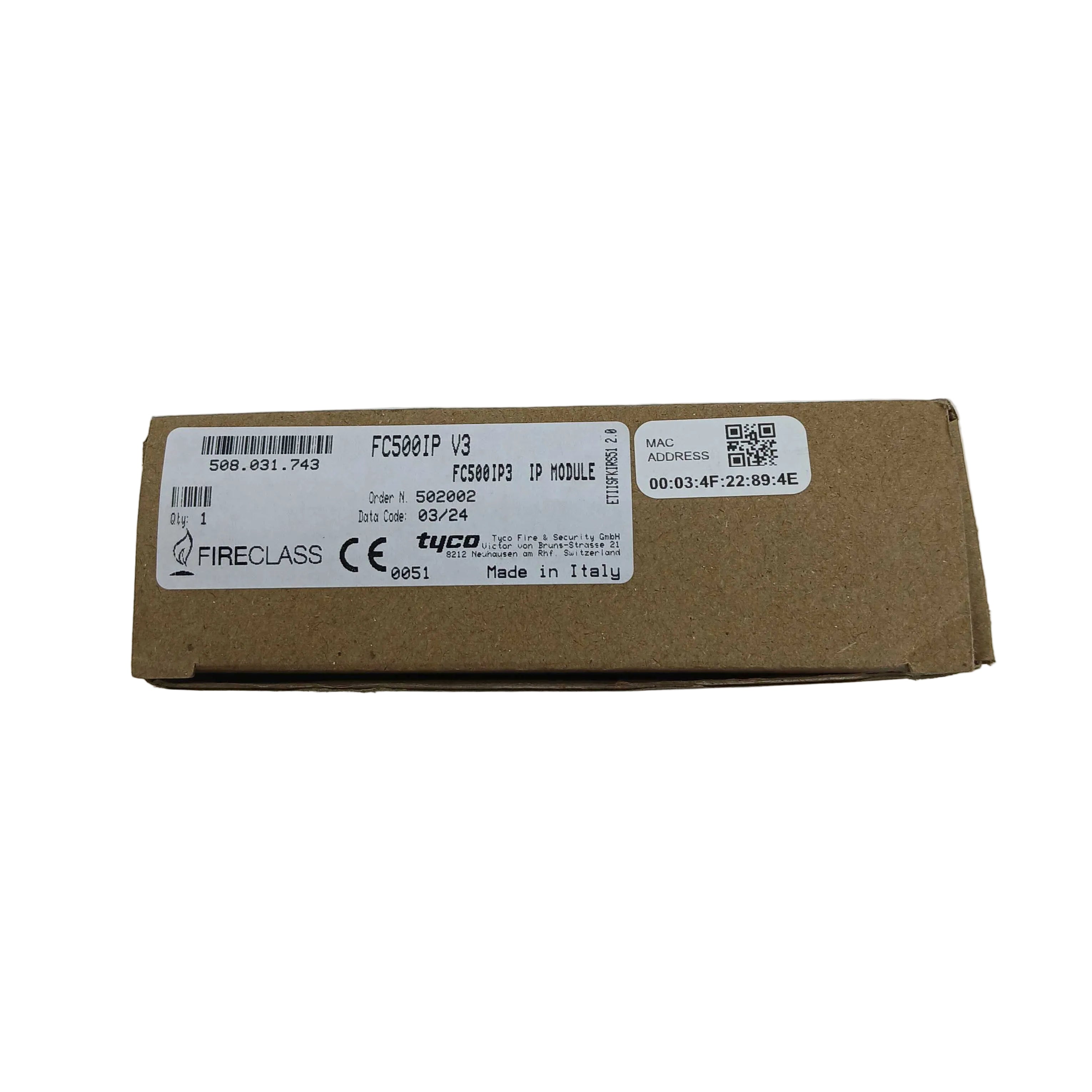 FireClass 508.031.743 FC500IP3 TCP/IP Board for FC500 Fire Panels - JEM Systems UK
