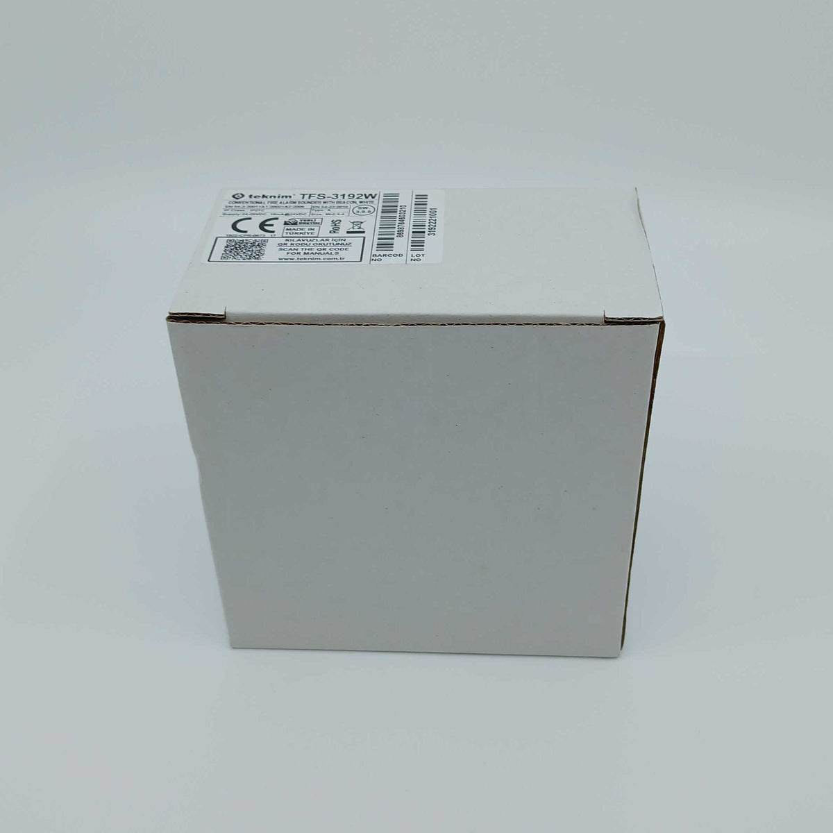 FireClass TFS-3192W Conventional Fire Alarm Sounder with Strobe - White - JEM Systems UK