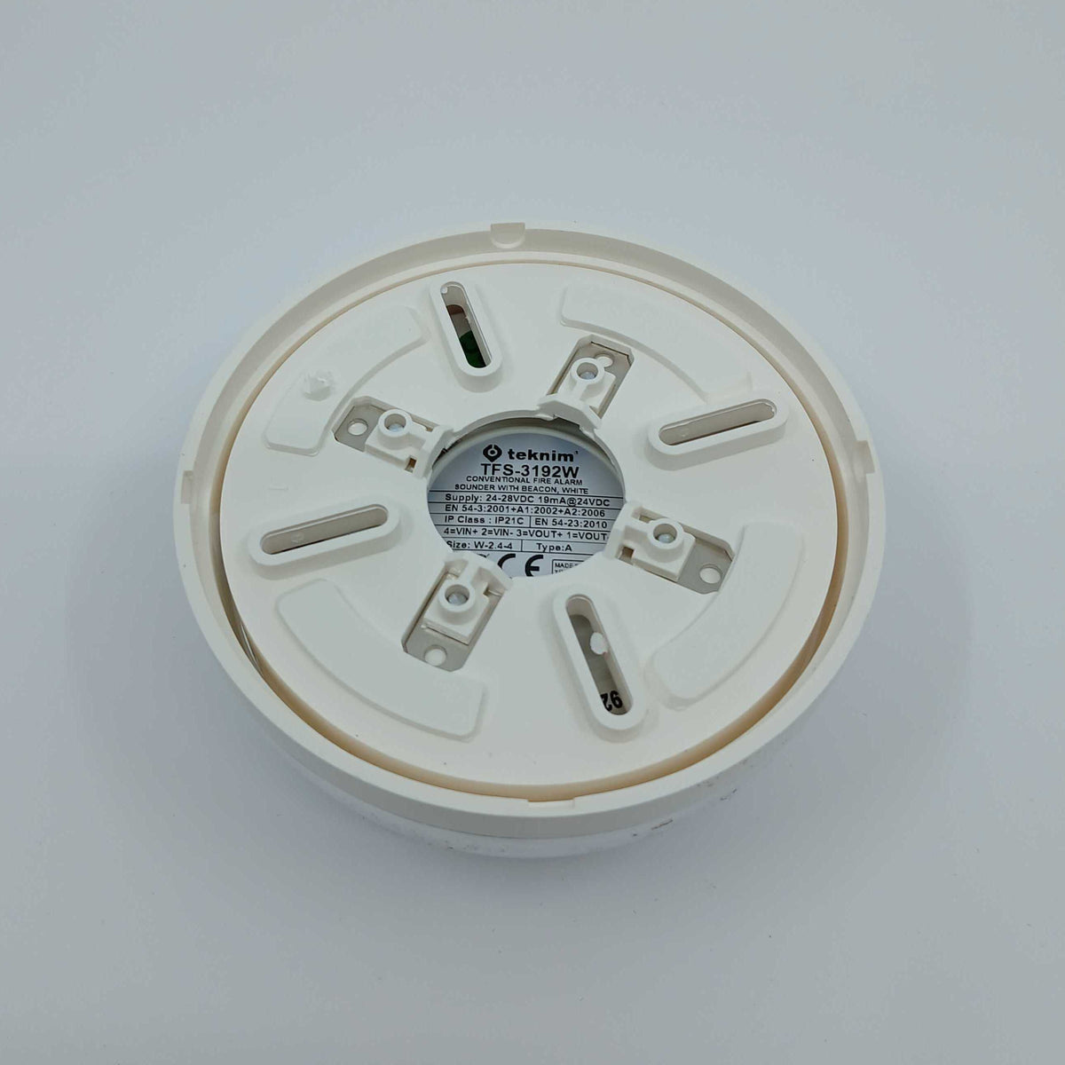 FireClass TFS-3192W Conventional Fire Alarm Sounder with Strobe - White - JEM Systems UK