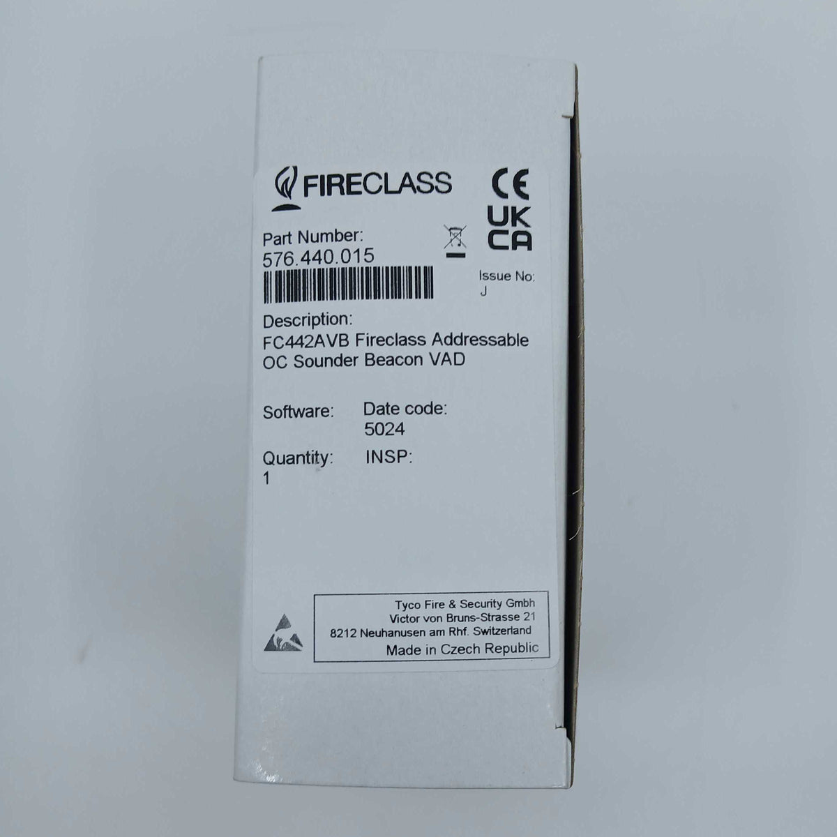 FireClass 576.440.015 FC442AVB Addressable Open Class Base Sounder Beacon - JEM Systems UK