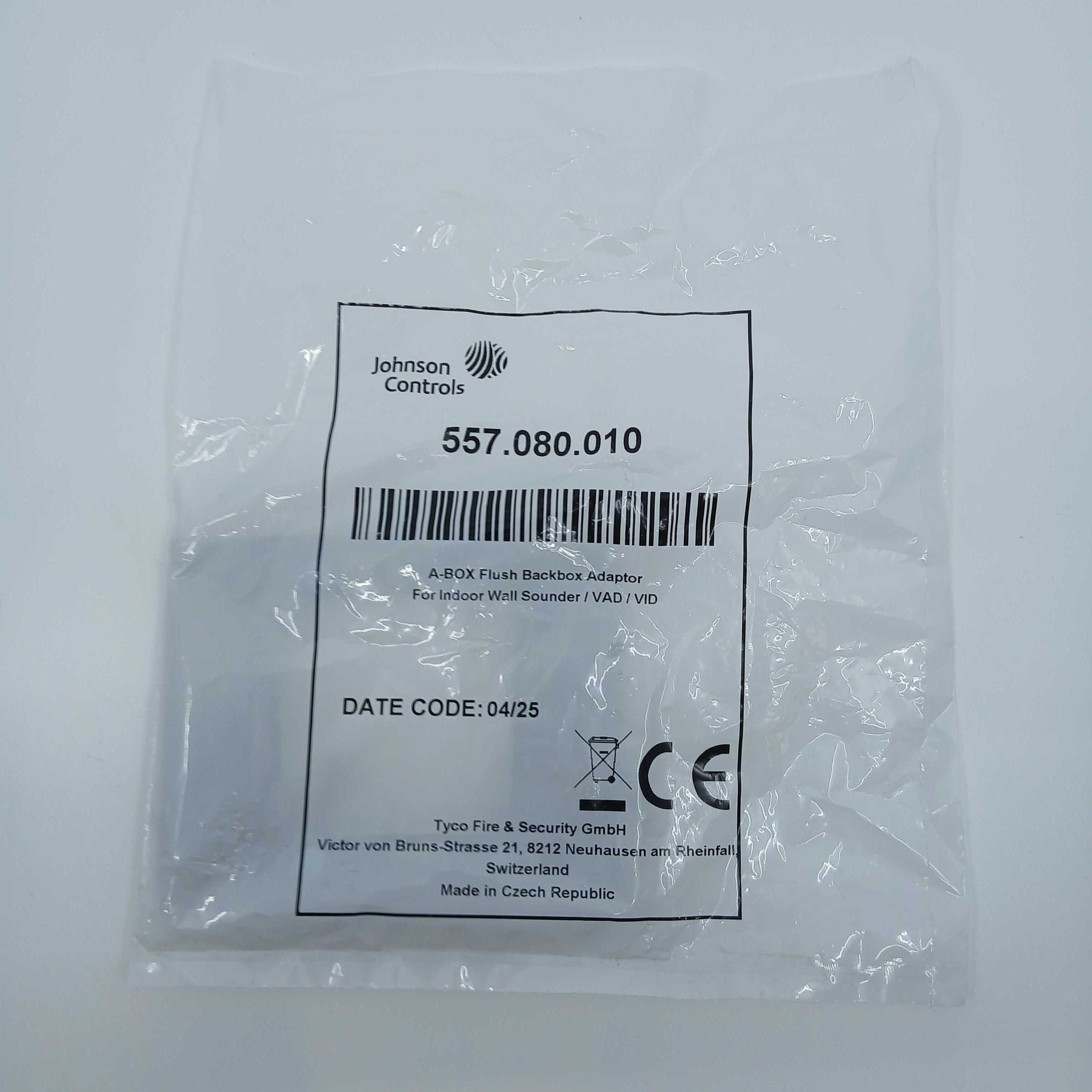 FireClass 557.080.010 Addressable Sounder Spare, A-Box Flush Adaptor - JEM Systems UK