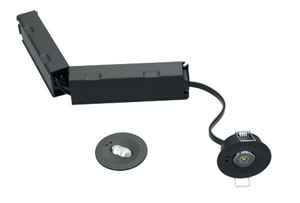 CQR LED Emergency Downlight Spot Black c/w Open Area & Corridor Lens