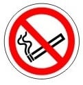 Self Adhesive Vinyl No Smoking Sticker 100mm Diameter - JEM Systems UK