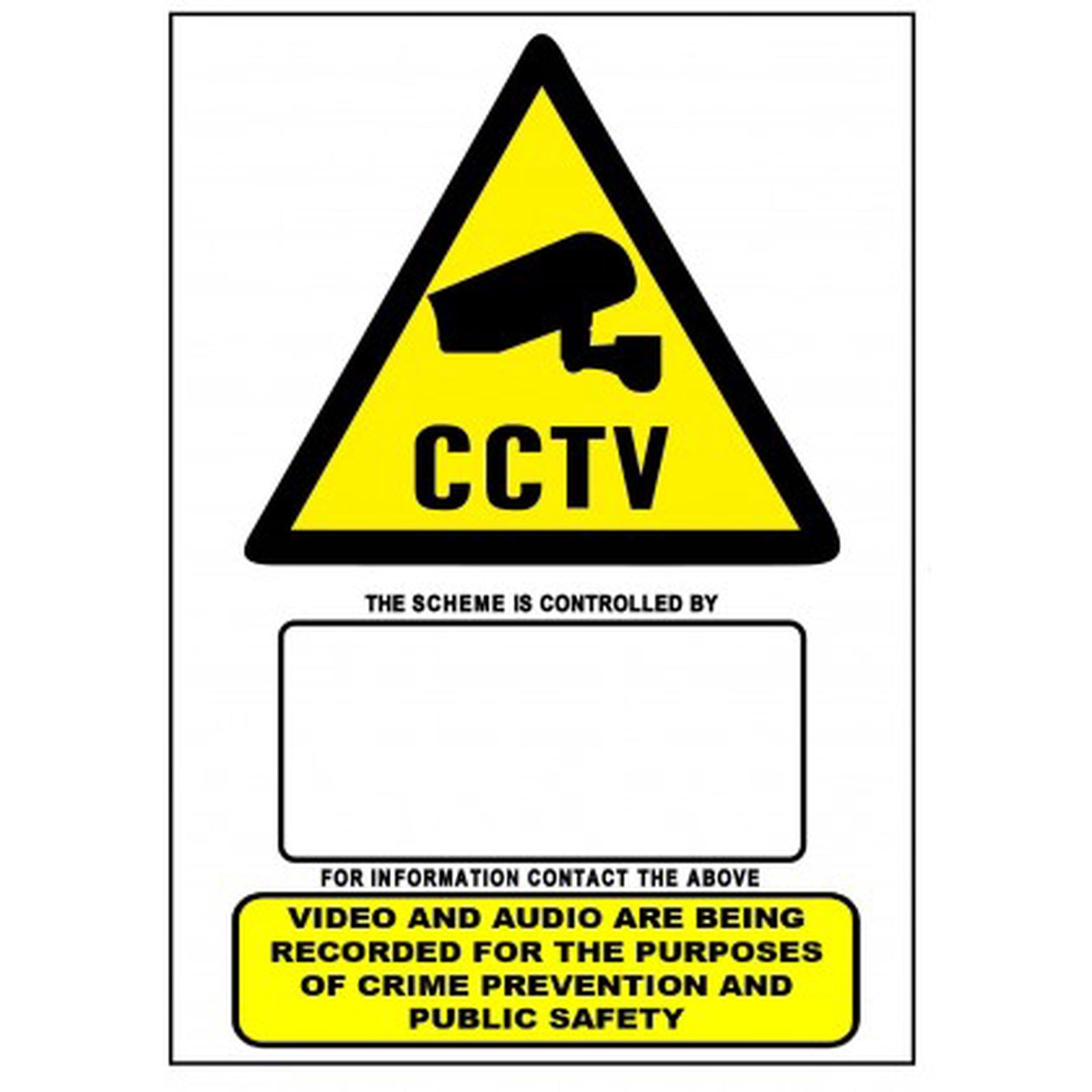 Haydon A4 CCTV Warning Sign for Video & Audio Recordings