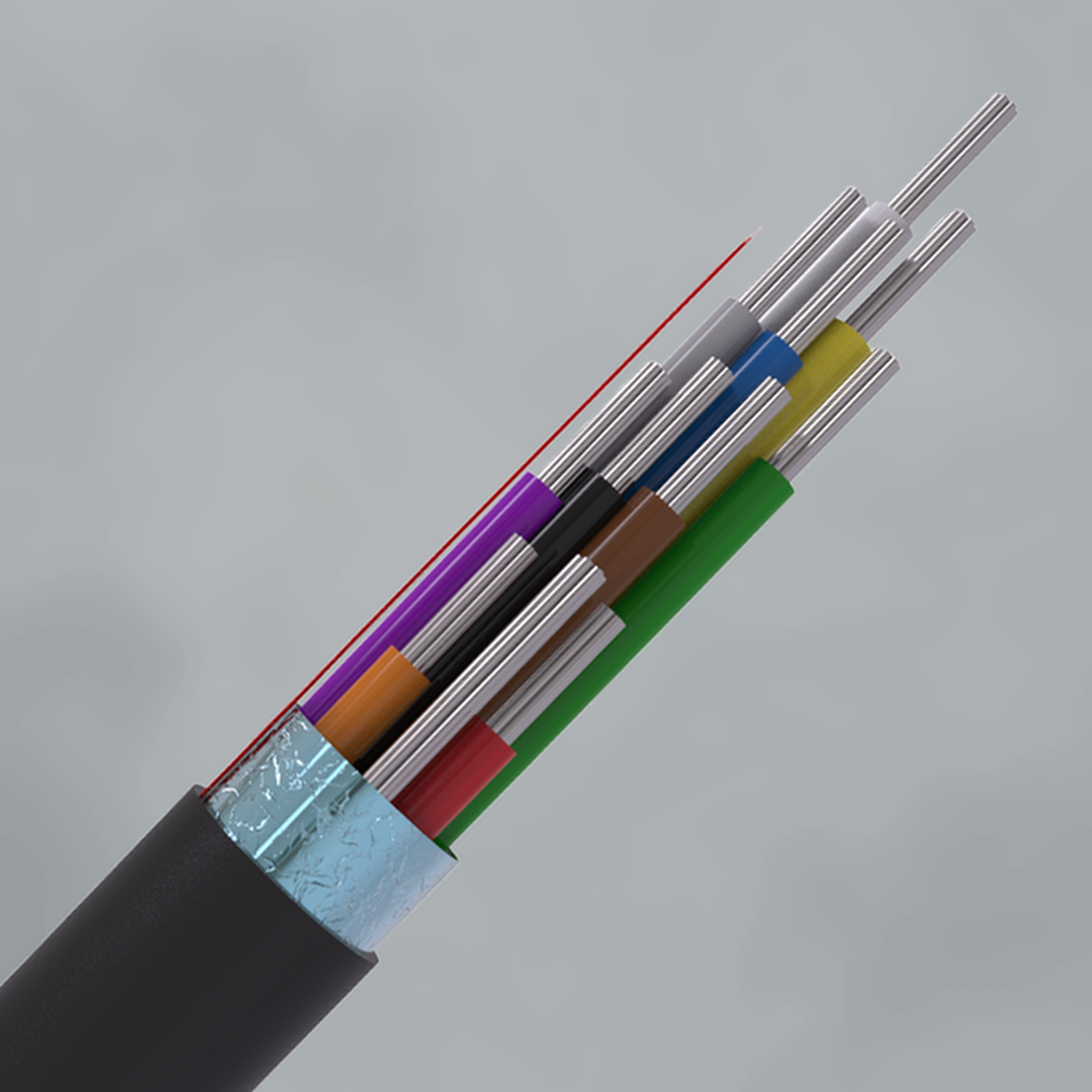 CQR 10 Core Type 2 Fca HDPE 9540 Belden Style Cable Black 100m