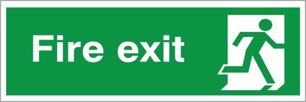 Foamex Fire Exit Final Exit (No Arrow) Running Man Sign 600x1000mm - JEM Systems UK