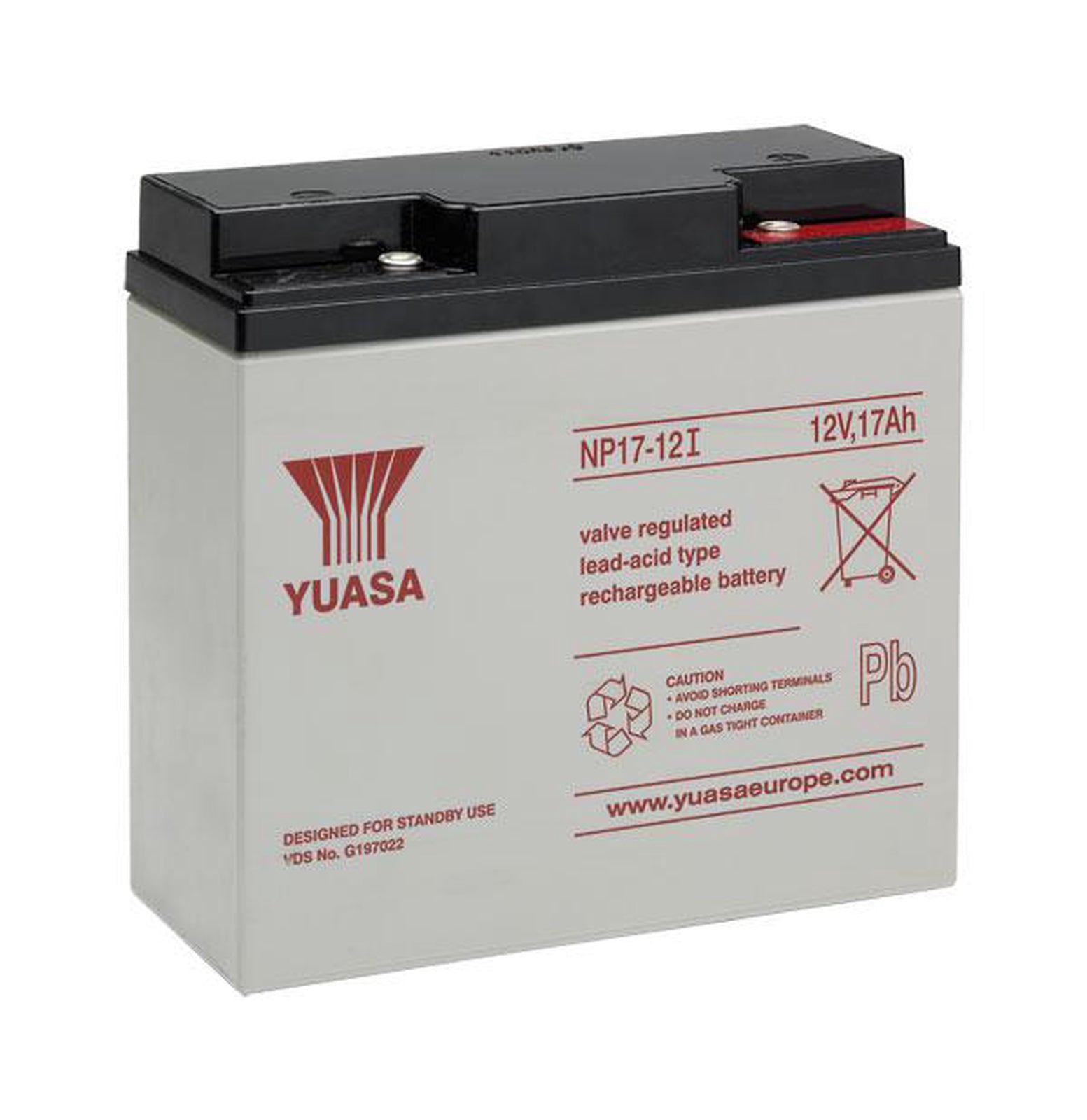 Yuasa 12V 17Ah Industrial VRLA Battery