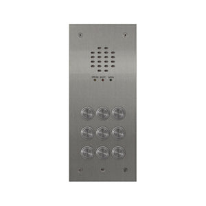 Videx 9 Button Audio Vandal Resistant Flush Panel c/w 136 Amplifier