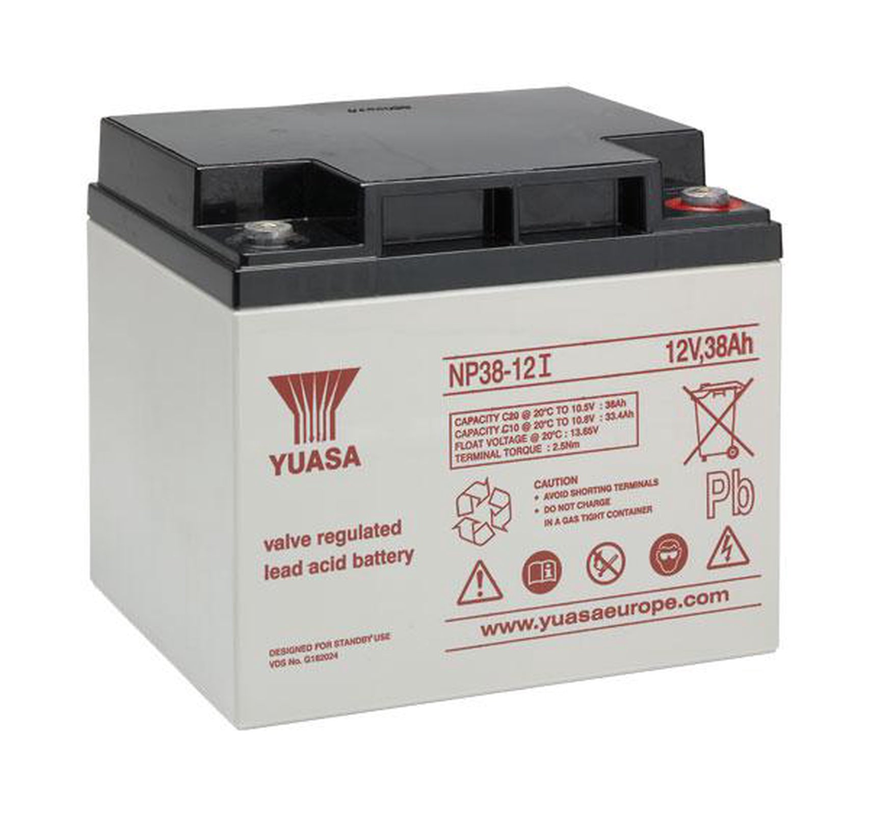 Yuasa 12V 38Ah Industrial VRLA Battery