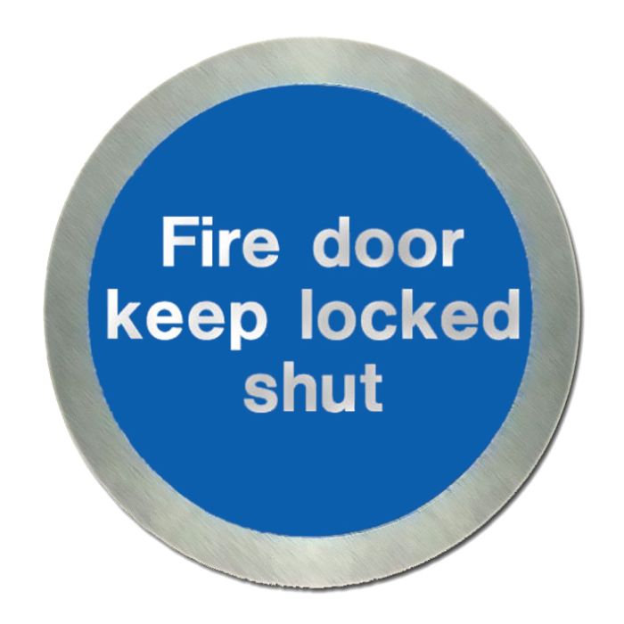 Firechief Stainless Steel Fire Door Keep Locked Shut Disc (SS5140O) - JEM Systems UK