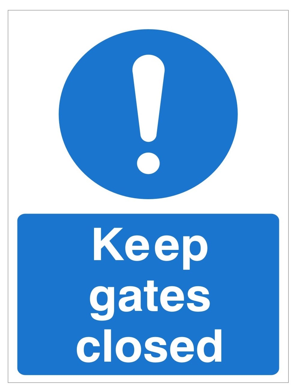 Keep Gates Closed Sign - 450mm x 600mm - JEM Systems UK