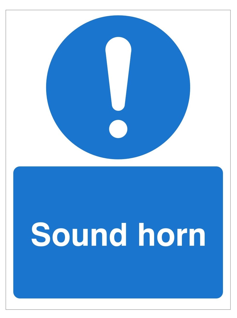 Sound Horn Sign - 450mm x 600mm - JEM Systems UK