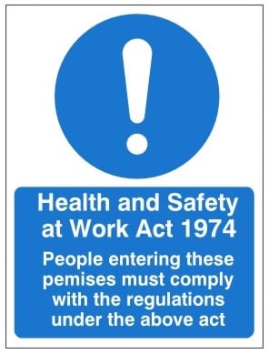 Health And Safety At Work Act 1974 Sign - 300mm x 400mm - JEM Systems UK