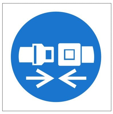 Seat Belt Logo Sign - 75mm x 75mm - JEM Systems UK