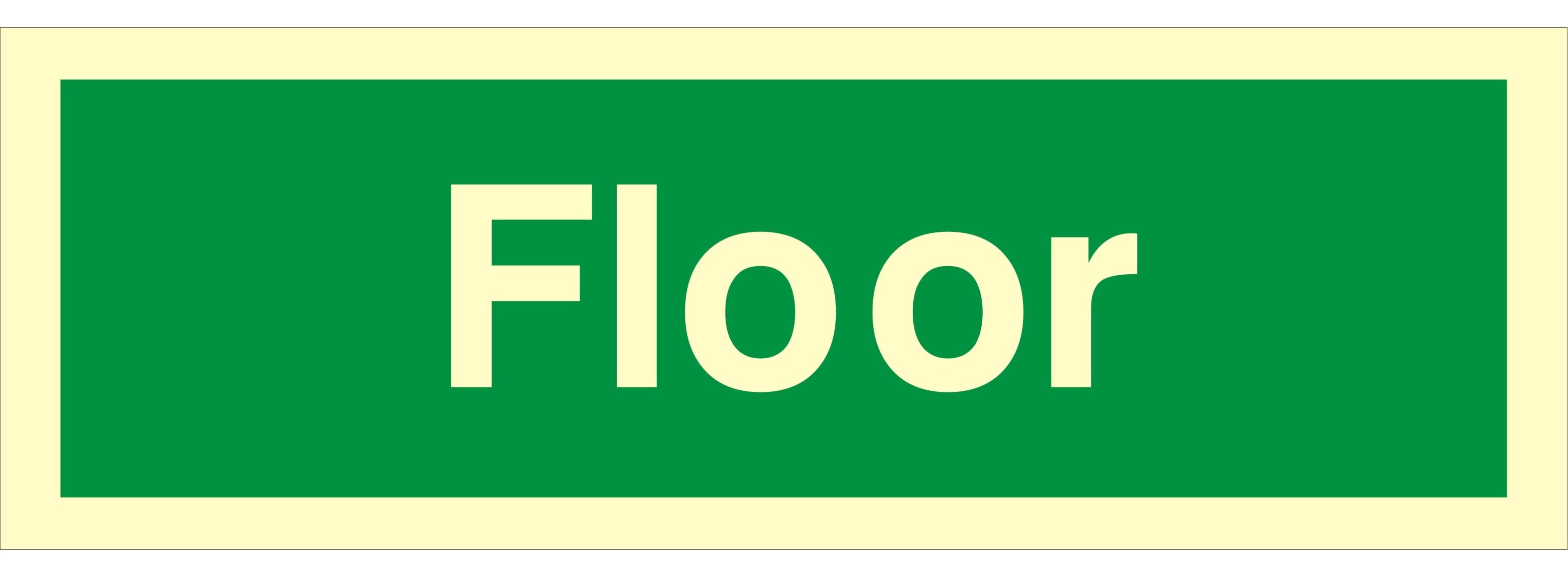 Luminous Rigid PVC Floor Sign - 300mm Wide x 100mm High - JEM Systems UK