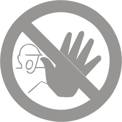 No Access Logo Sign for Glass - 100mm Wide x 100mm High - JEM Systems UK