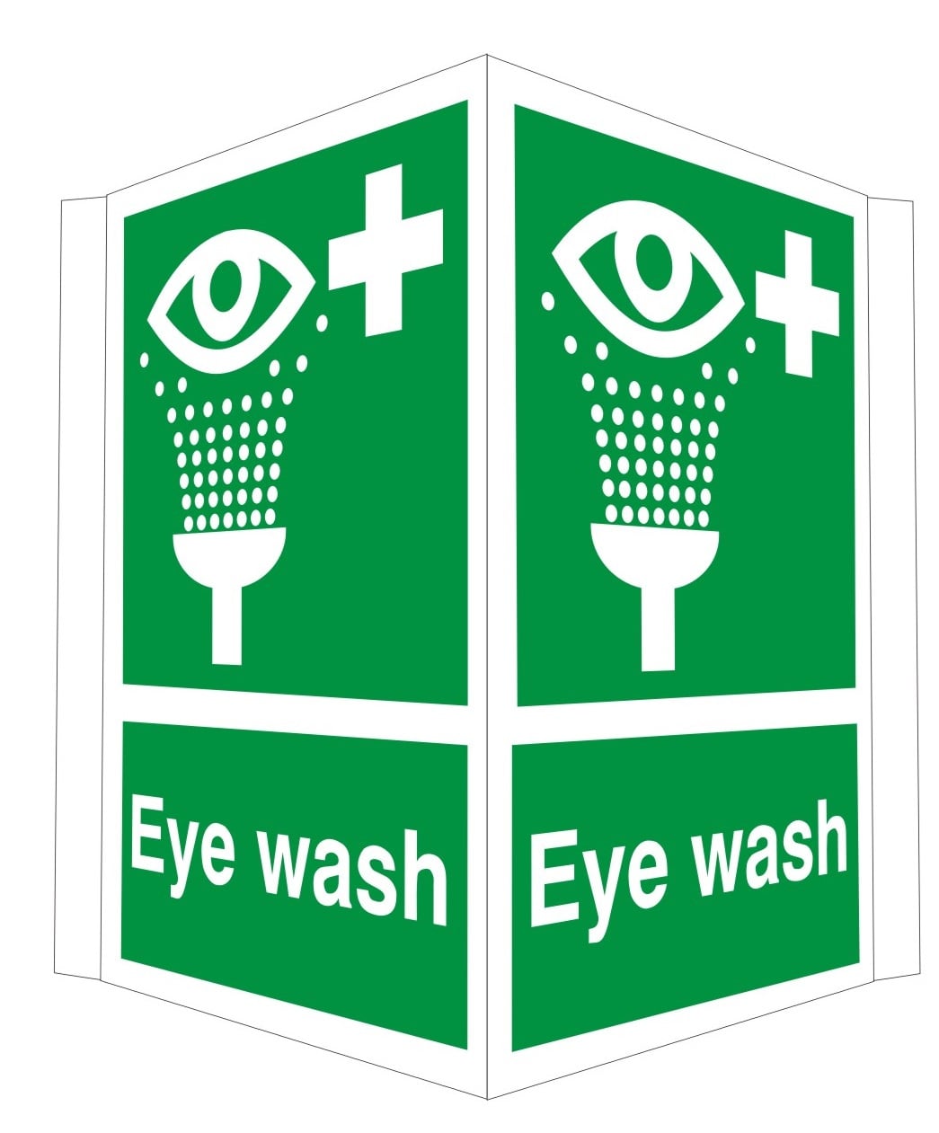Projecting Eye Wash Sign 400mm x 300mm - JEM Systems UK