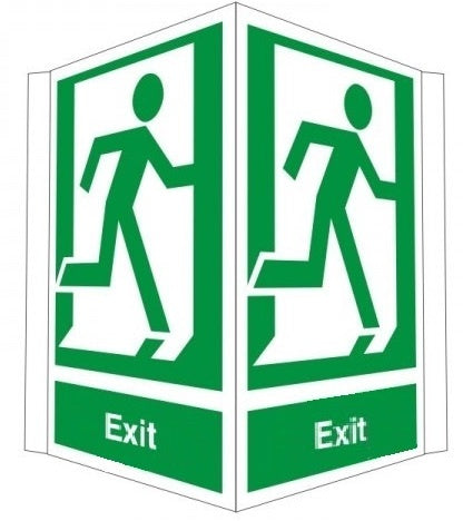 Projecting Exit Sign 400mm Wide x 300mm High - JEM Systems UK