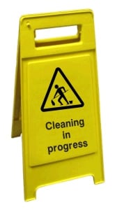Cleaning In Progress Free-Standing Sign - JEM Systems UK