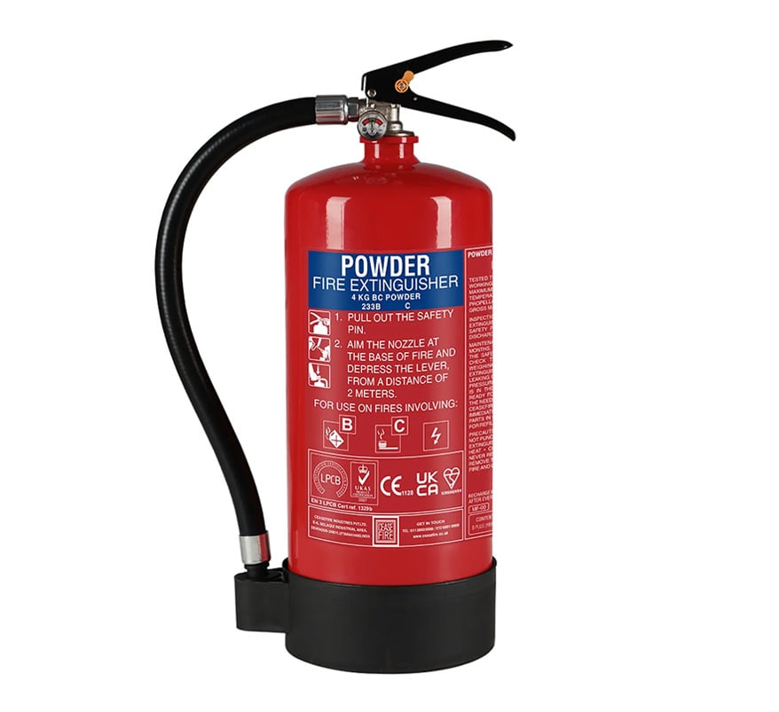 Ceasefire 4kg B Plus Powder Fire Extinguisher (CF-000737A) - JEM Systems UK