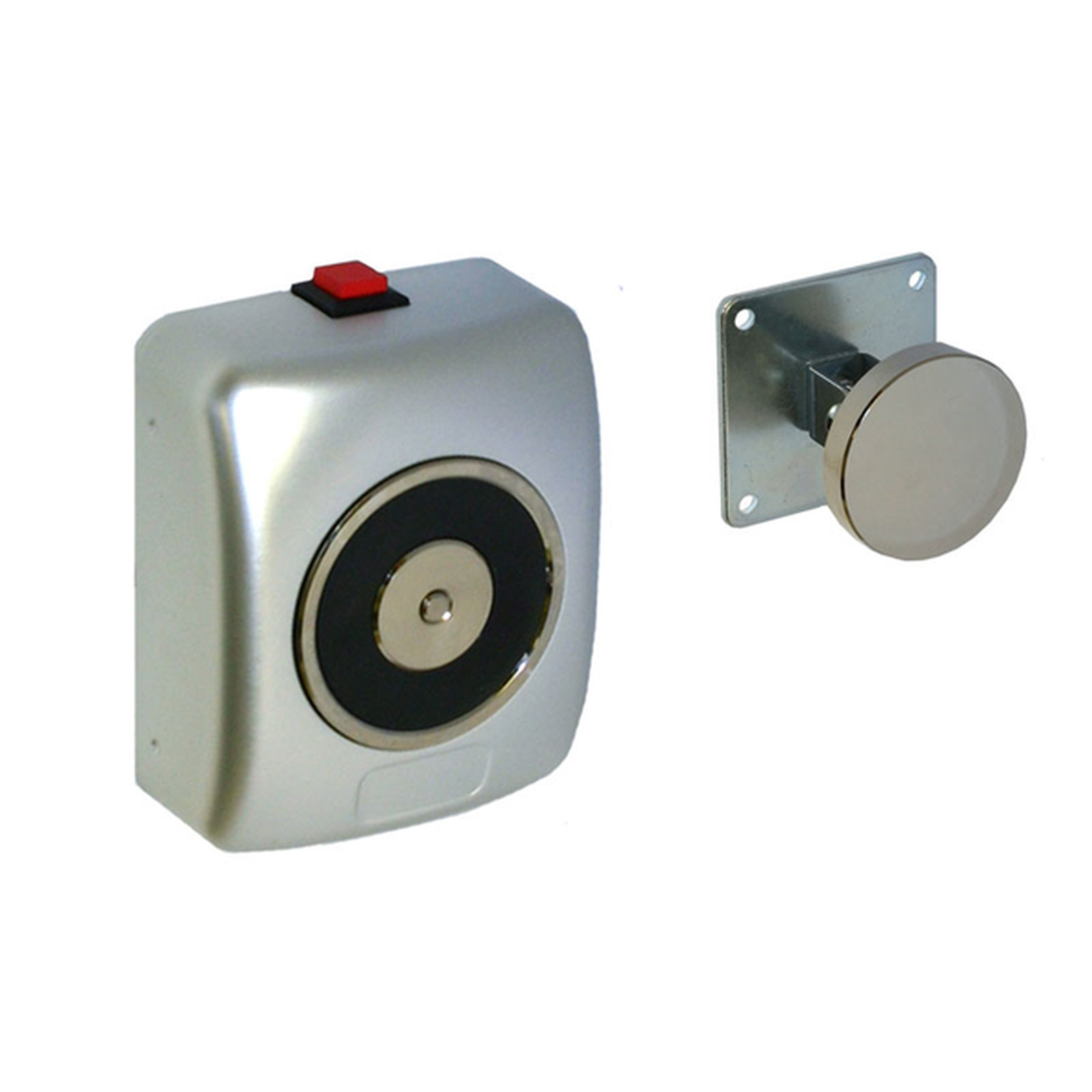 CQR Opera Door Hold Open Electro-Magnet Wall Mount 24V Satin Aluminium