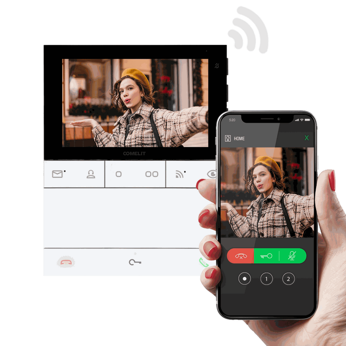 Comelit Logos Handsfree WiFi Door Entry Monitor 5" Display SB2