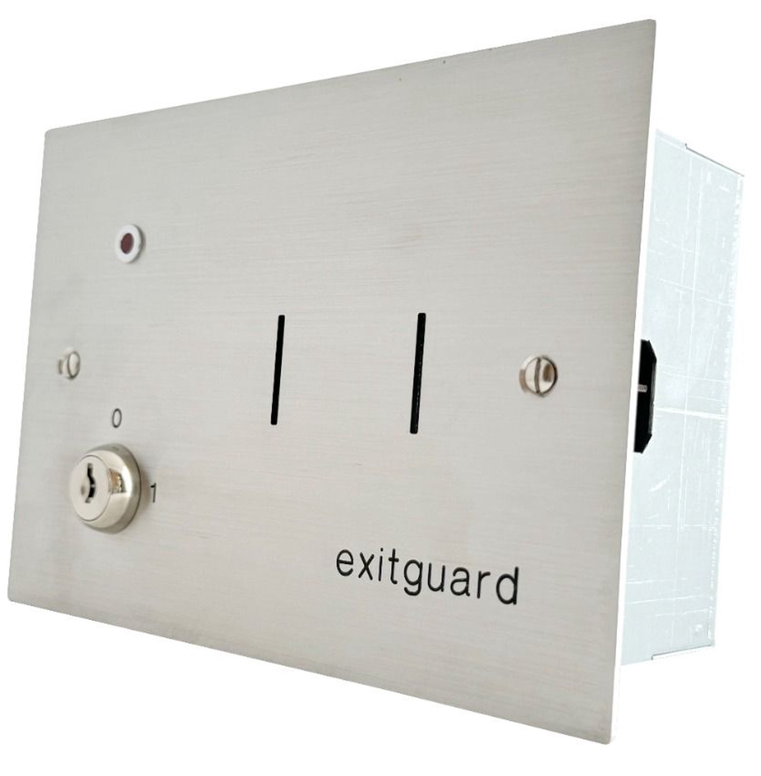 Hoyles Exitguard Door Alarm Flush c/w Integral Keyswitch 12V Stainless Steel