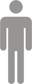 Male Toilet Logo Sign for Glass - 100mm Wide x 100mm High - JEM Systems UK
