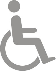 Disabled Toilet Logo Sign for Glass - 100mm Wide x 100mm High - JEM Systems UK