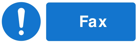 Electrical Fax Socket Signs - 50mm x 20mm - JEM Systems UK