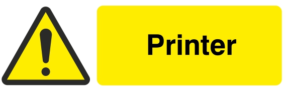 Electrical Printer Socket Signs - 50mm x 20mm - JEM Systems UK