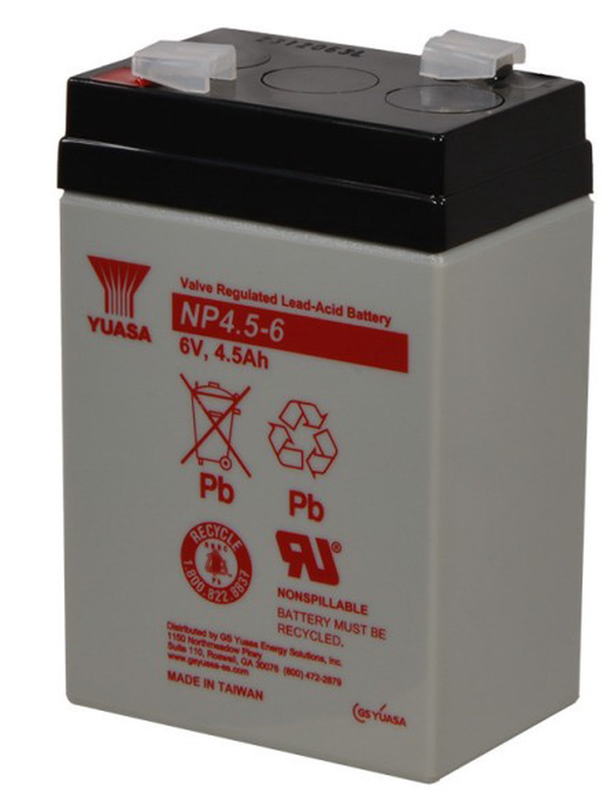 Yuasa 6V 4.5Ah Industrial VRLA Battery